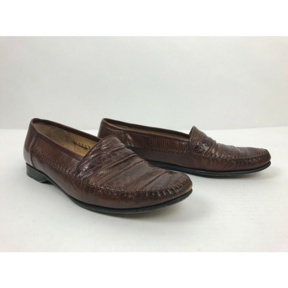 Mezlan Genuine Lizard Brown Sebastian Loafers sz 9 main image 4